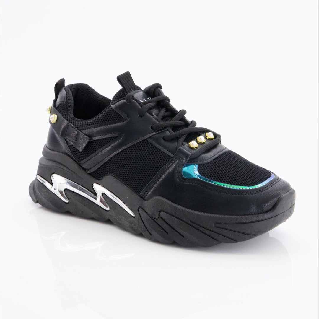 Chunky Black Sports Shoes